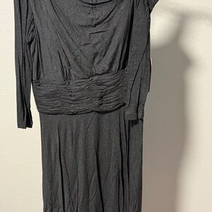 Nue by Shani Charcoal Long Sleeve Dress